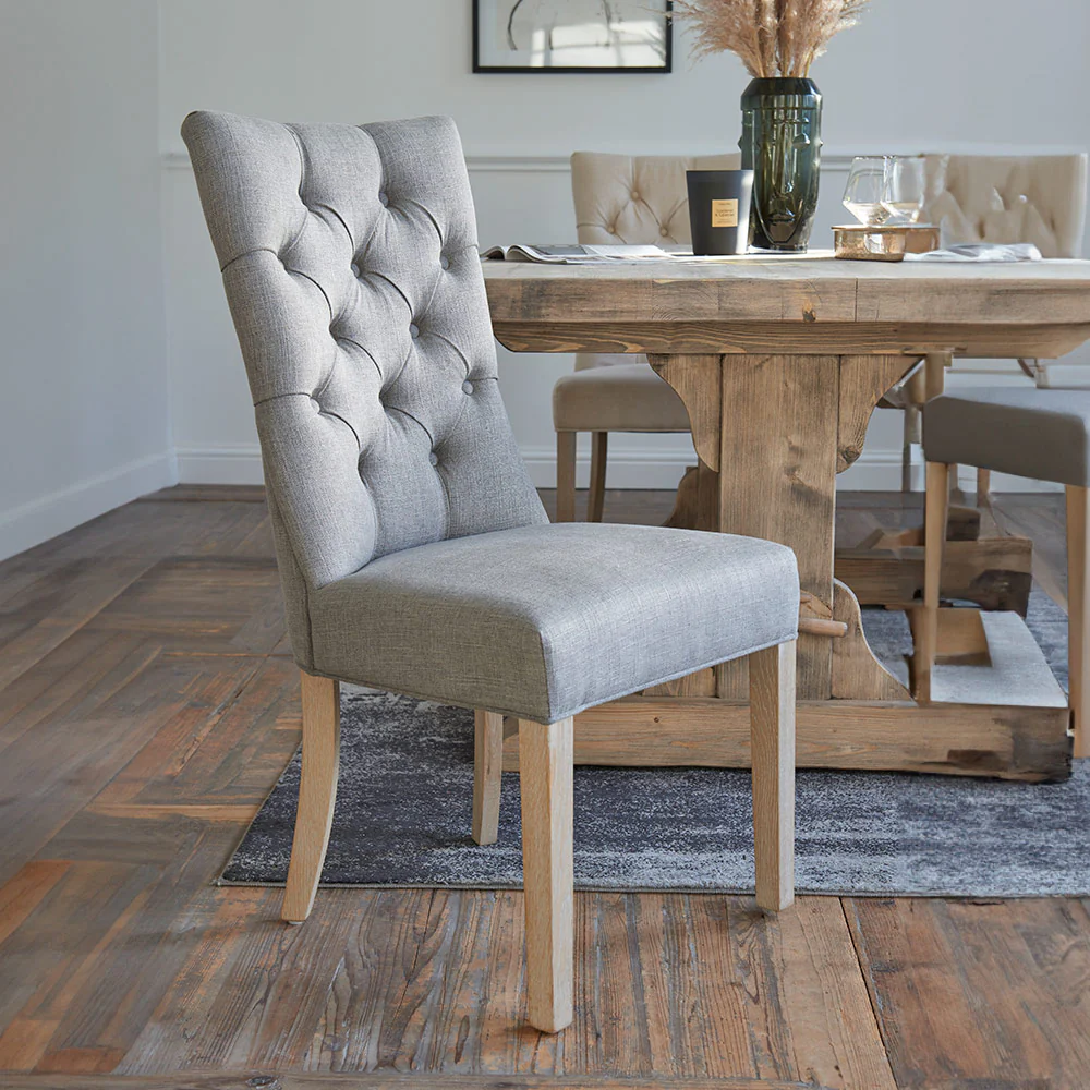 Hulk Dining Table, Bench & 3 Poppy Grey Chairs Set - Image 5