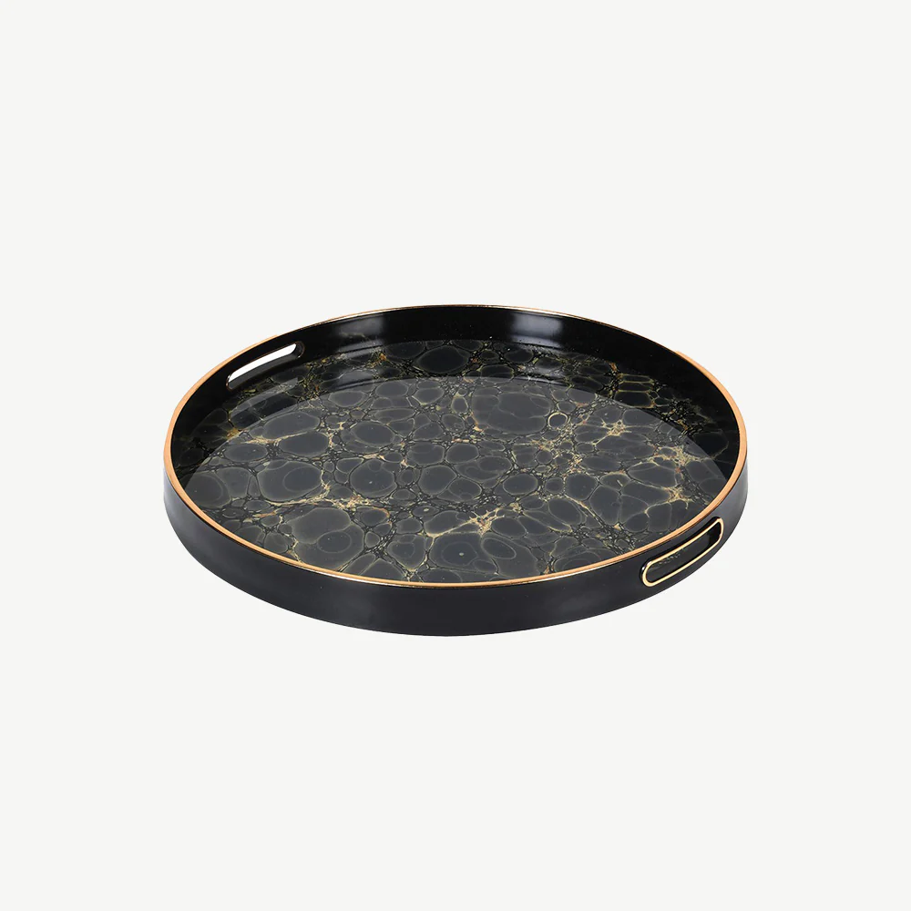 Marbled Indigo and Gold Tray - Image 4