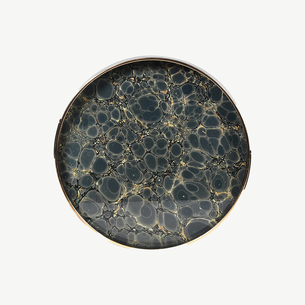 Marbled Indigo and Gold Tray - Image 5