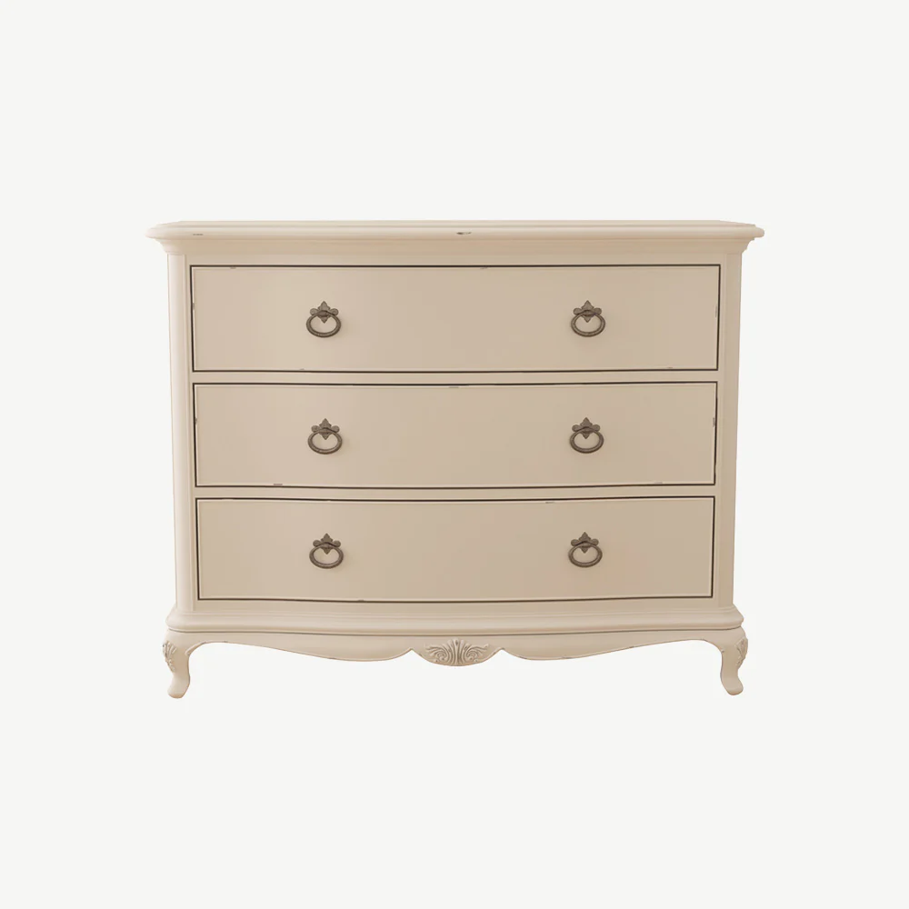 Ivory 3 Drawer Low Chest - Image 4