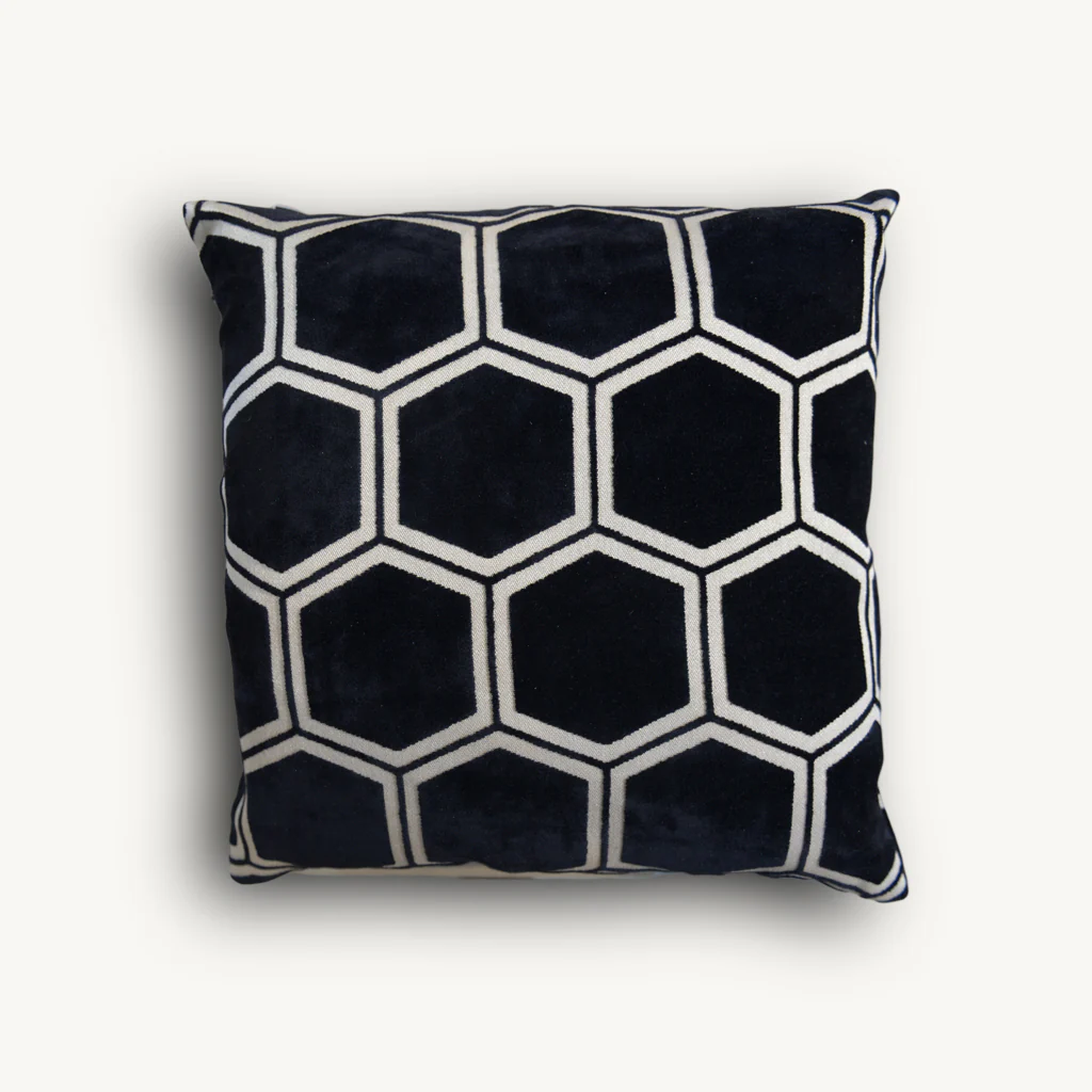 Ivory Hexagon Cushion - Image 3