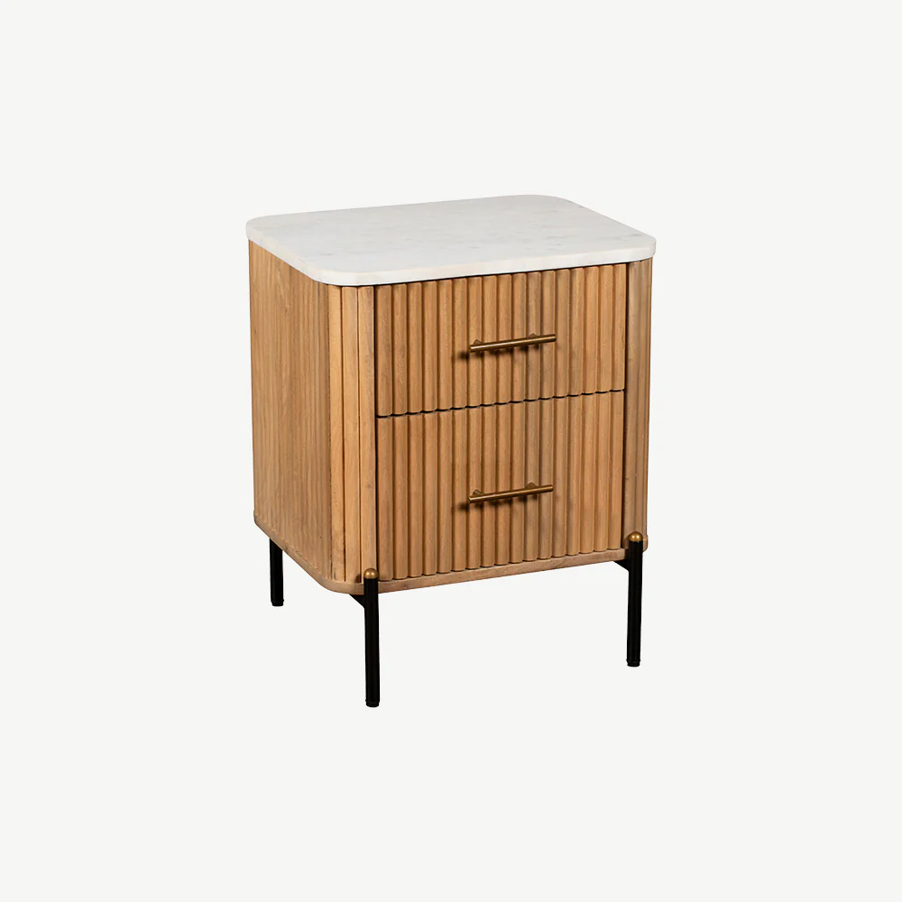 Java 2 Drawer Bedside Table - Image 4