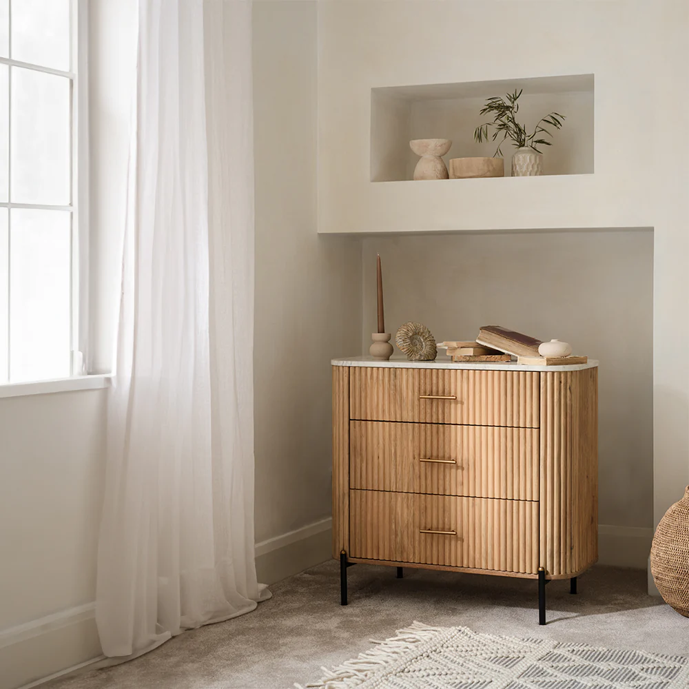 Java 3 Drawer Bedside Chest - Image 2