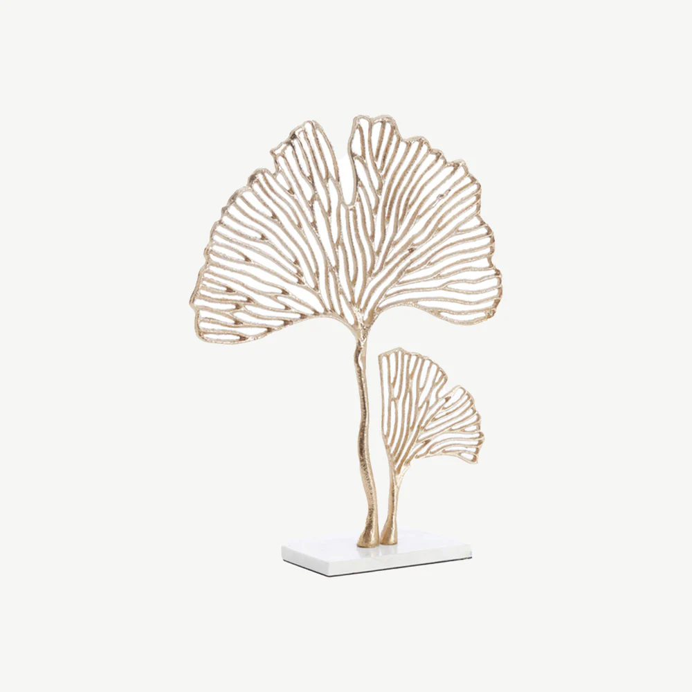 Leaf Gold & Marble Ornament - Image 3
