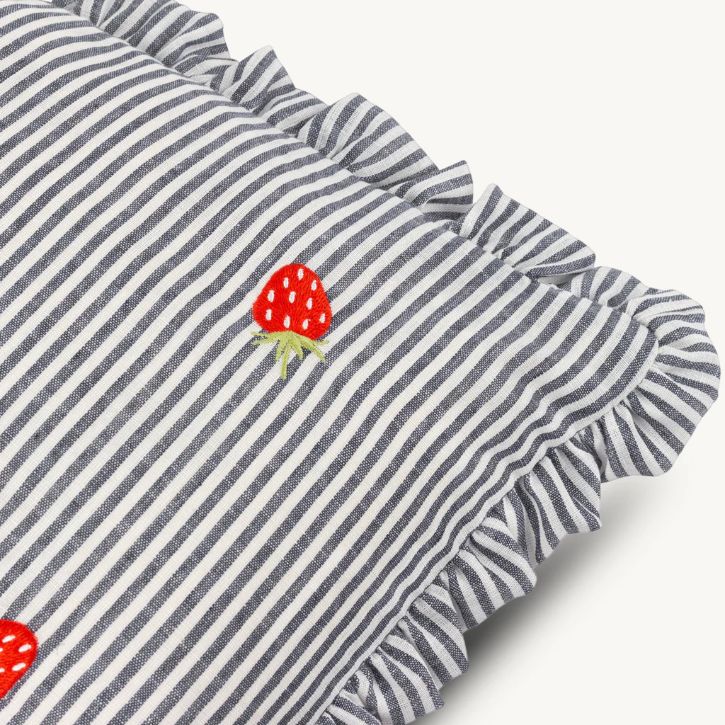 Luna Embroidered Ruffle Cushion - Image 10