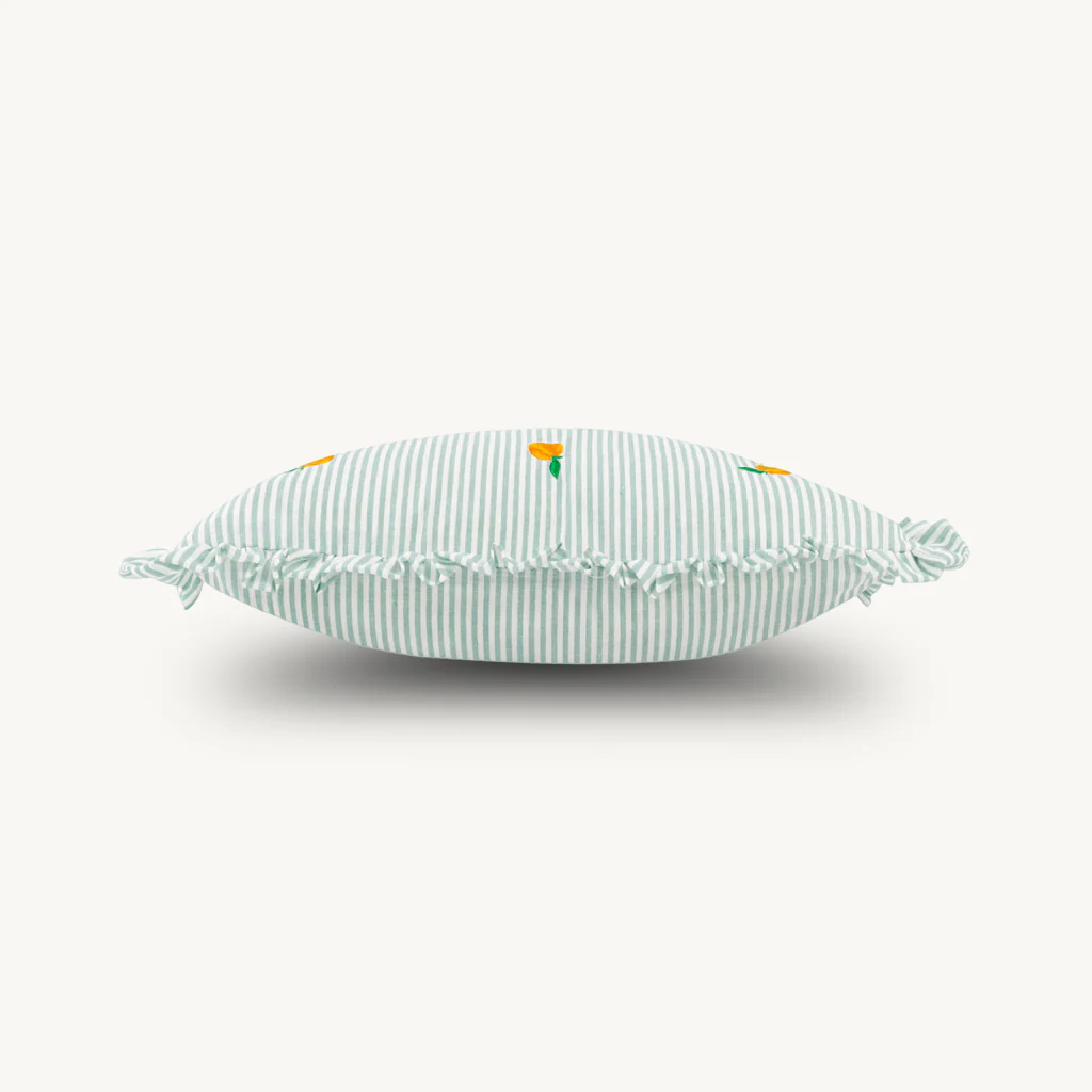 Luna Embroidered Ruffle Cushion - Image 14