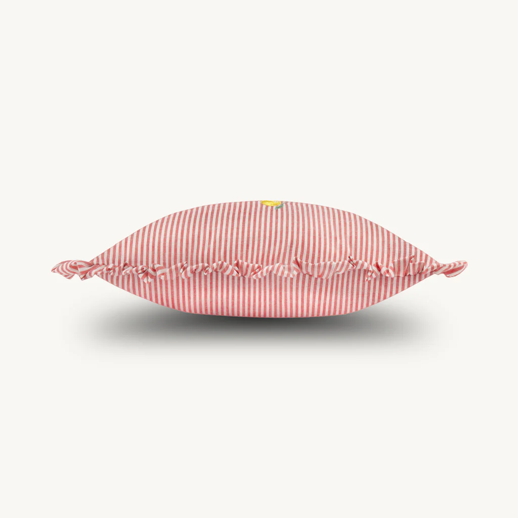 Luna Embroidered Ruffle Cushion - Image 4