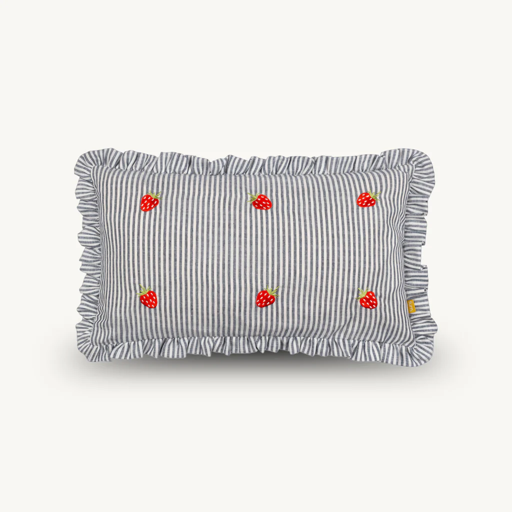 Luna Embroidered Ruffle Cushion - Image 7