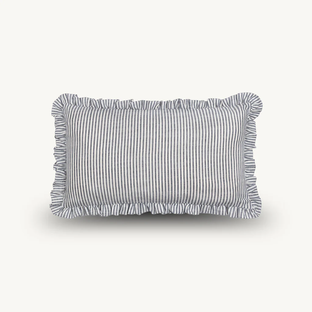 Luna Embroidered Ruffle Cushion - Image 8