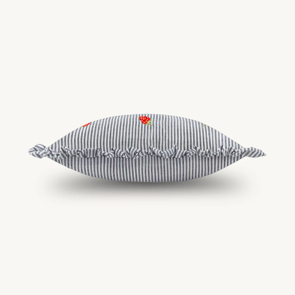 Luna Embroidered Ruffle Cushion - Image 9