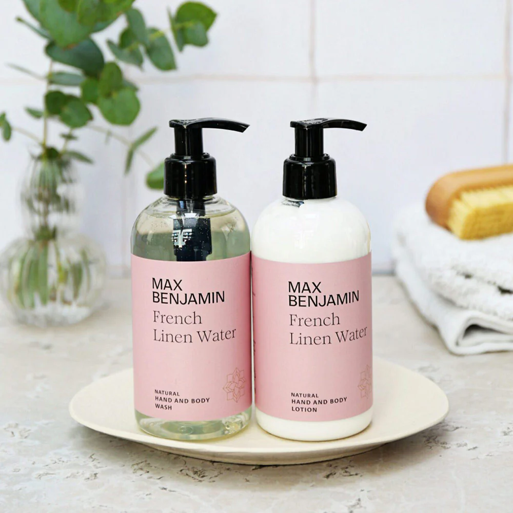 Max Benjamin Hand & Body French Linen Wash & Lotion Gift Set - Image 2