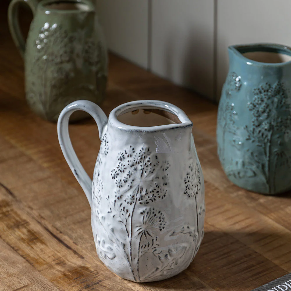 Meadow Embossed Ceramic Jug - Image 17