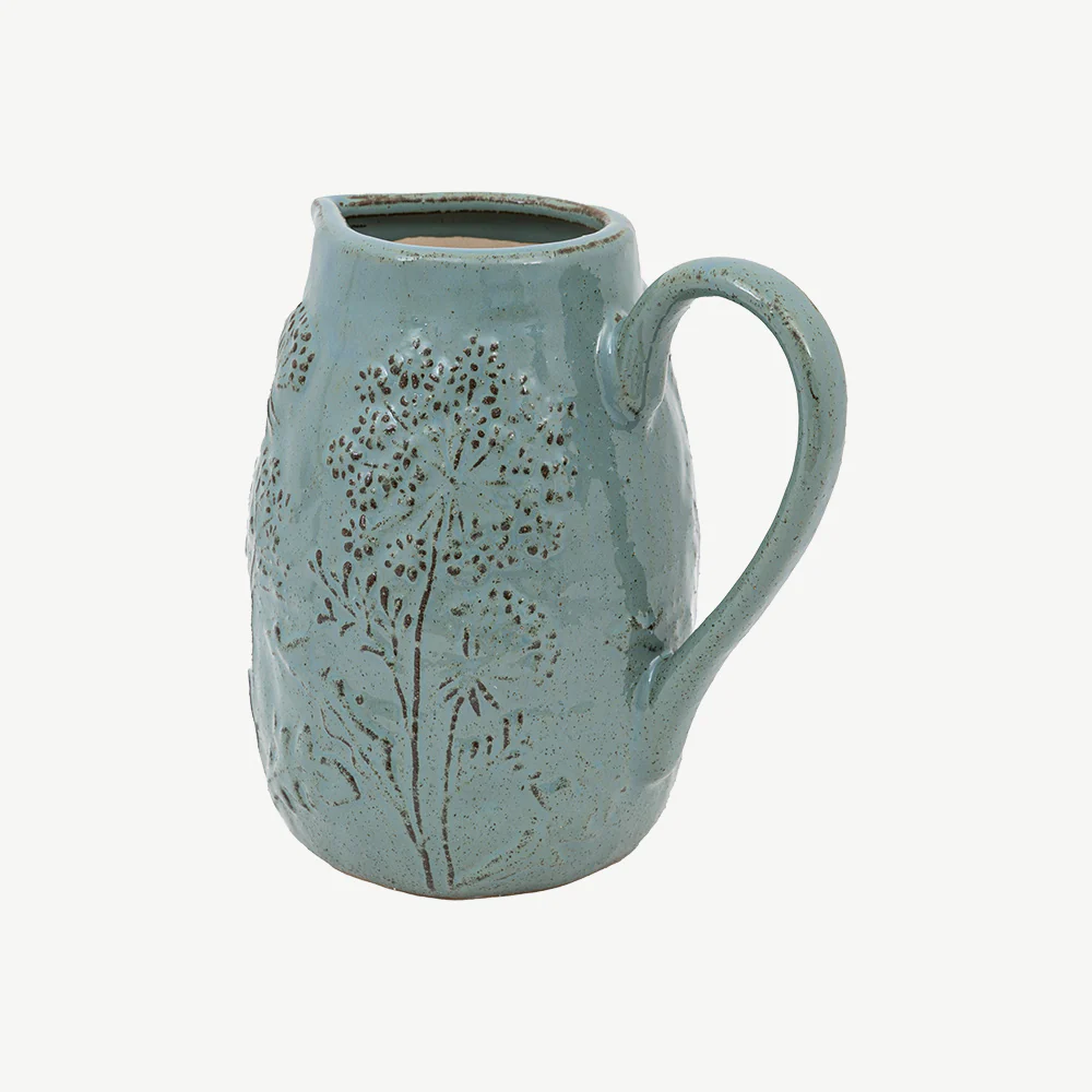 Meadow Embossed Ceramic Jug - Image 4