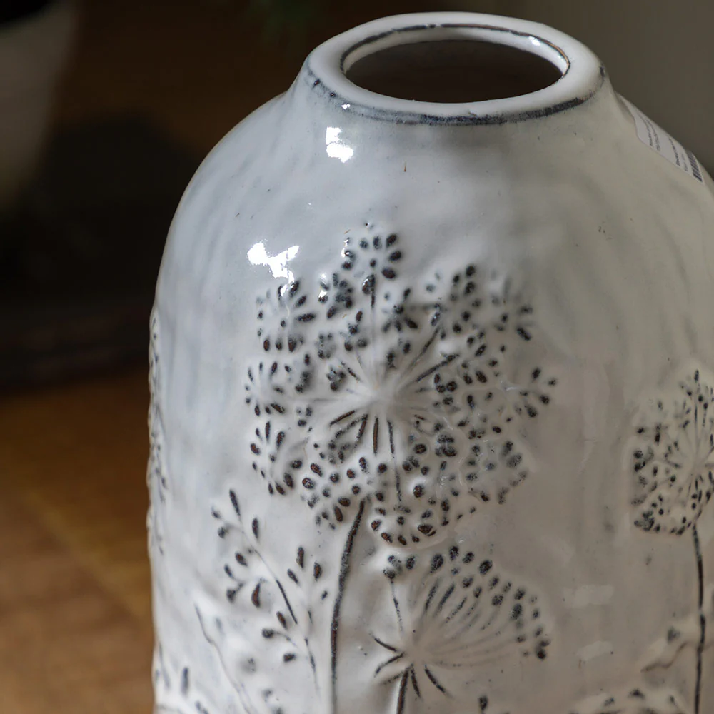 Meadow Embossed Ceramic Vase - Image 5