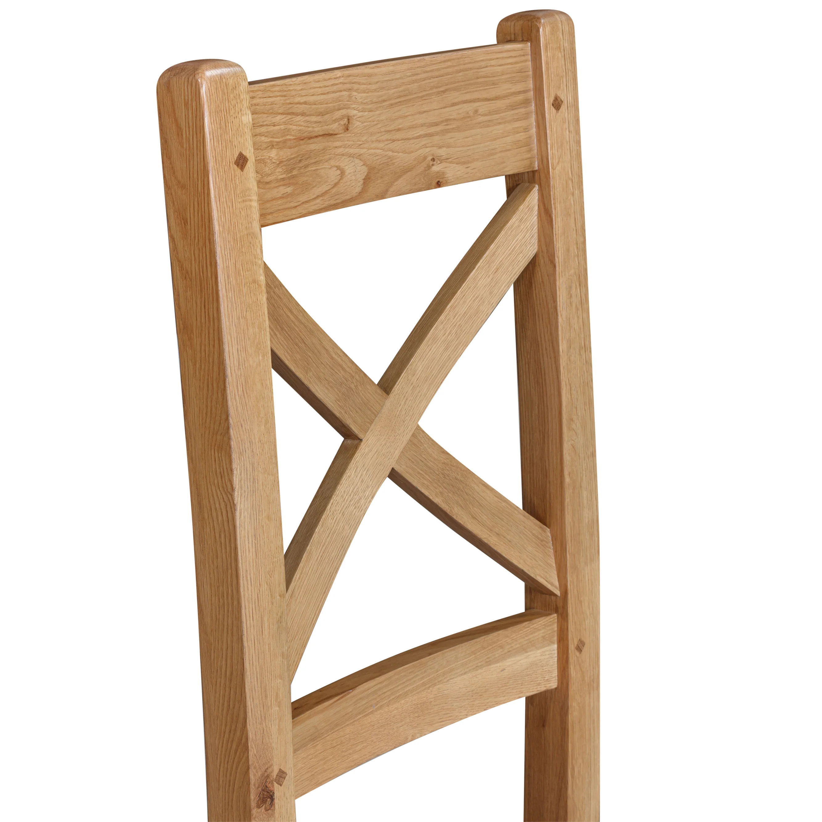 Medway Oak Cross Back Dining Chair - Image 4