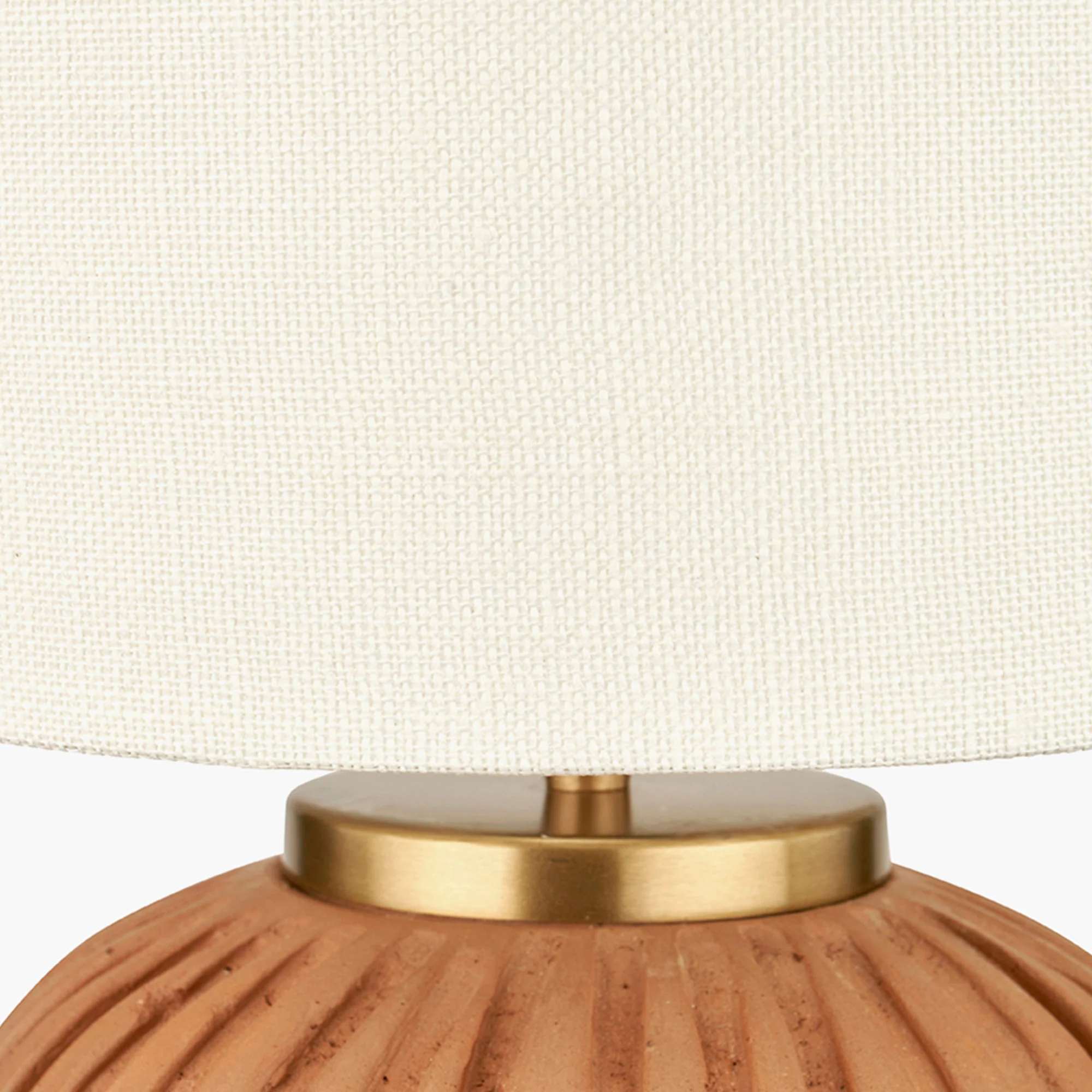 Natural Terracotta Textured Ball Table Lamp - Image 4