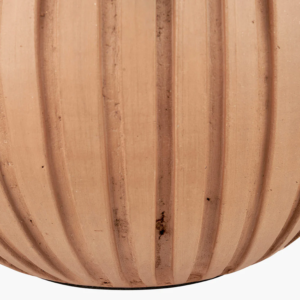 Natural Terracotta Textured Ball Table Lamp - Image 6