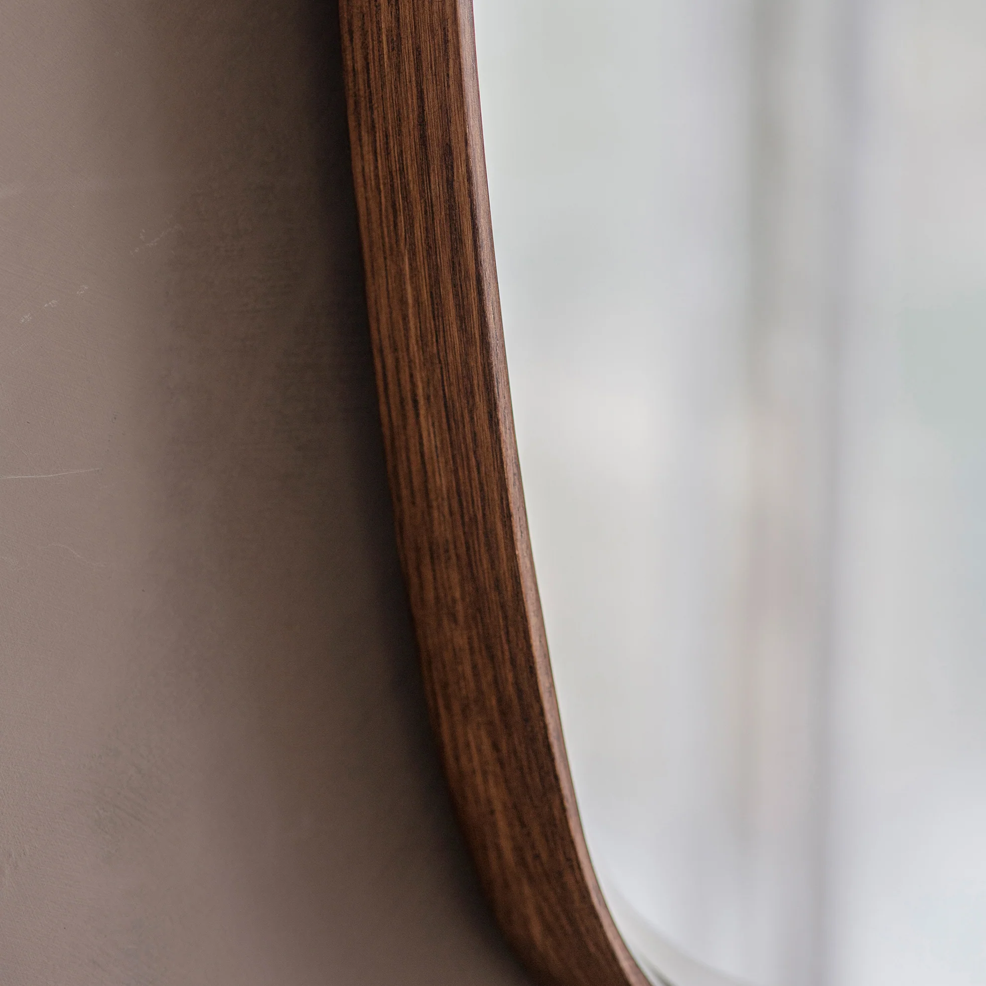 Warsaw Oval Walnut Mirror - Image 2