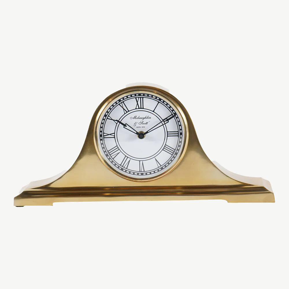 Retro Carriage Mantel Clock in Brass Finish - Image 2