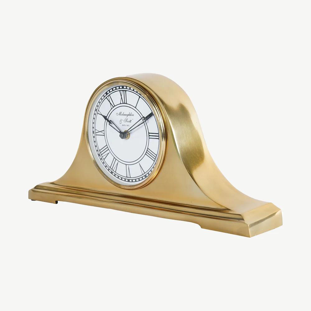 Retro Carriage Mantel Clock in Brass Finish - Image 3