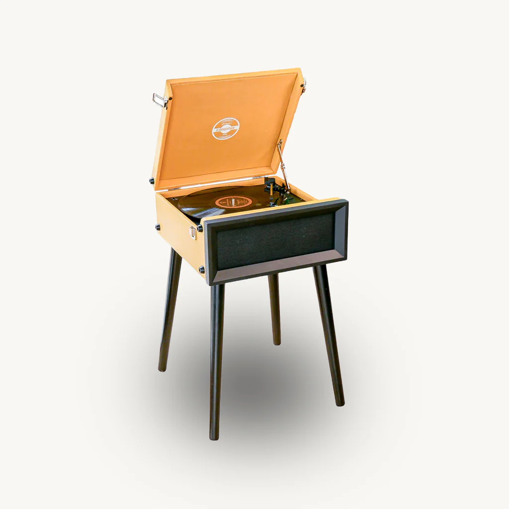 Retro Style Record Player with Legs - Image 7