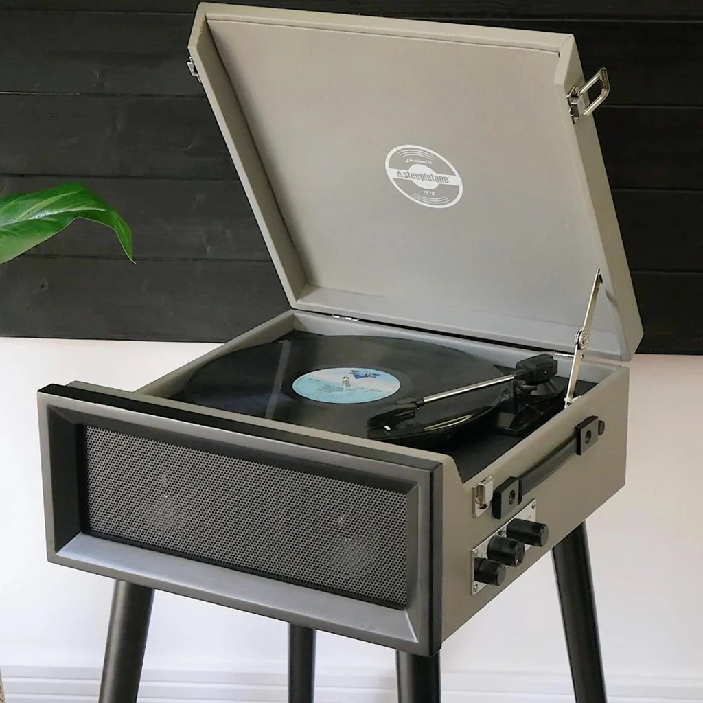 Retro Style Record Player with Legs - Image 9
