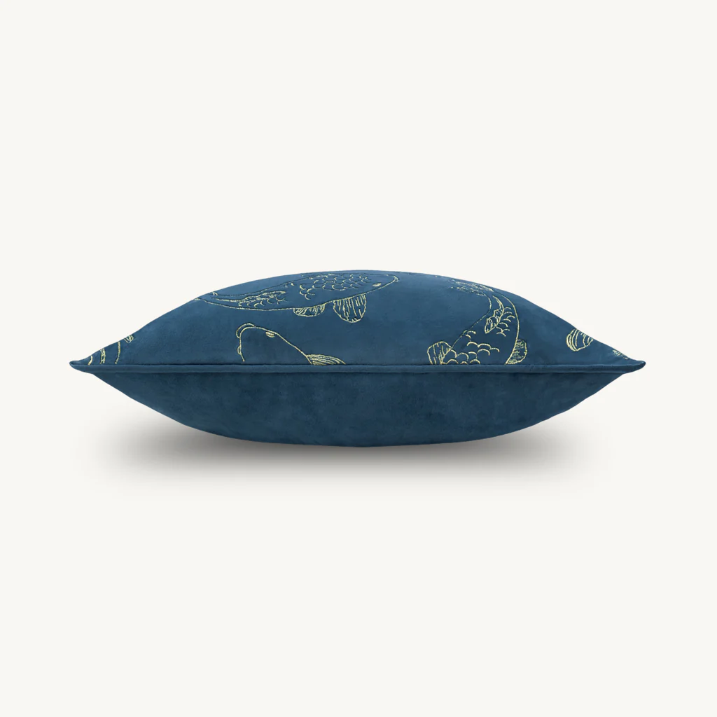 Rigel Embroidered Velvet Cushion - Image 5