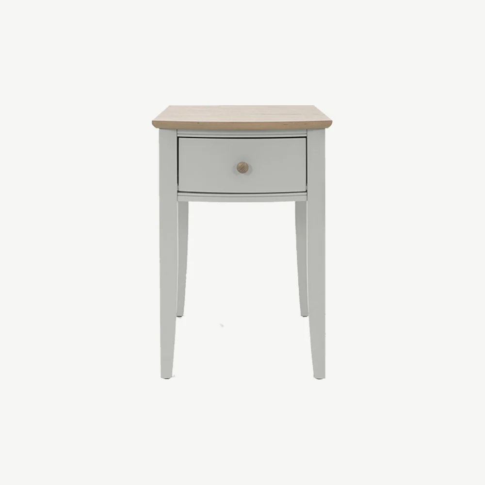 Runswick Scandi Oak & Soft Grey 1 Drawer Nightstand - Image 2