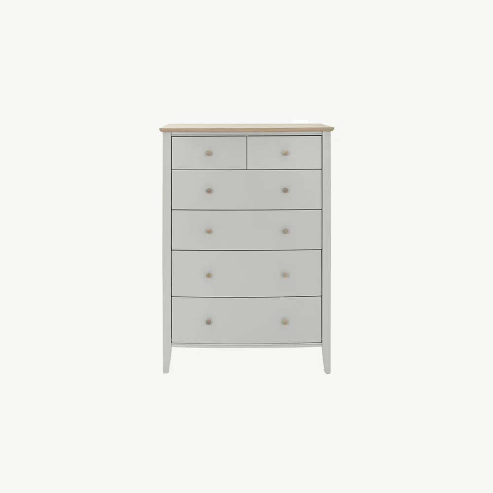 Runswick Scandi Oak & Soft Grey 4&2 Drawer Chest