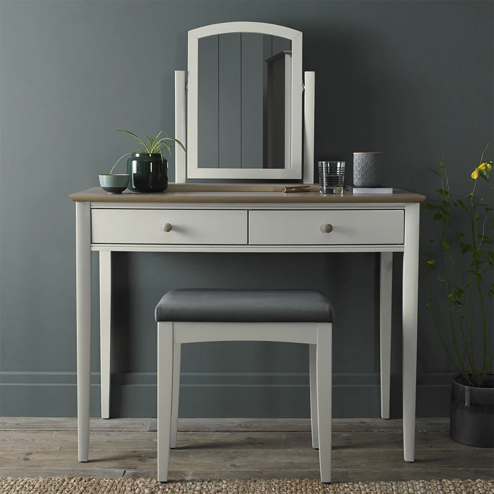 Runswick Scandi Oak & Soft Grey Dressing Table