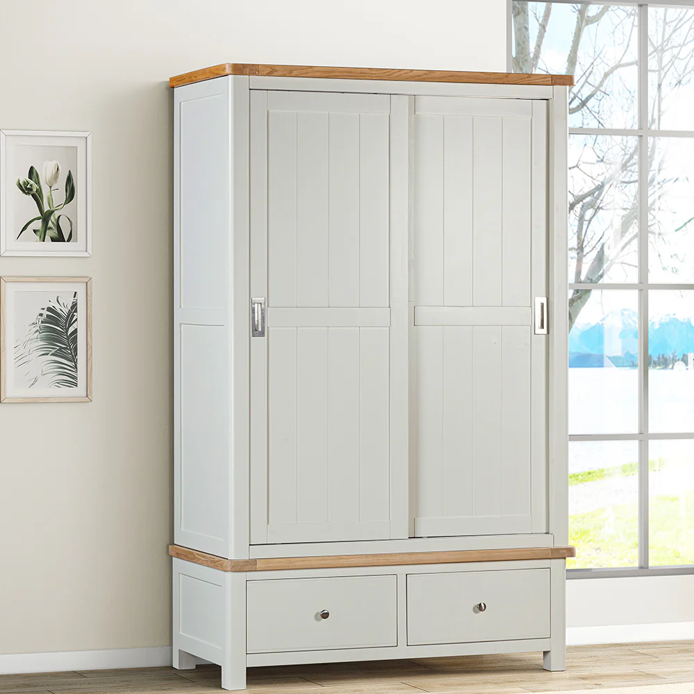 Rutland Painted 2 Drawer Wardrobe