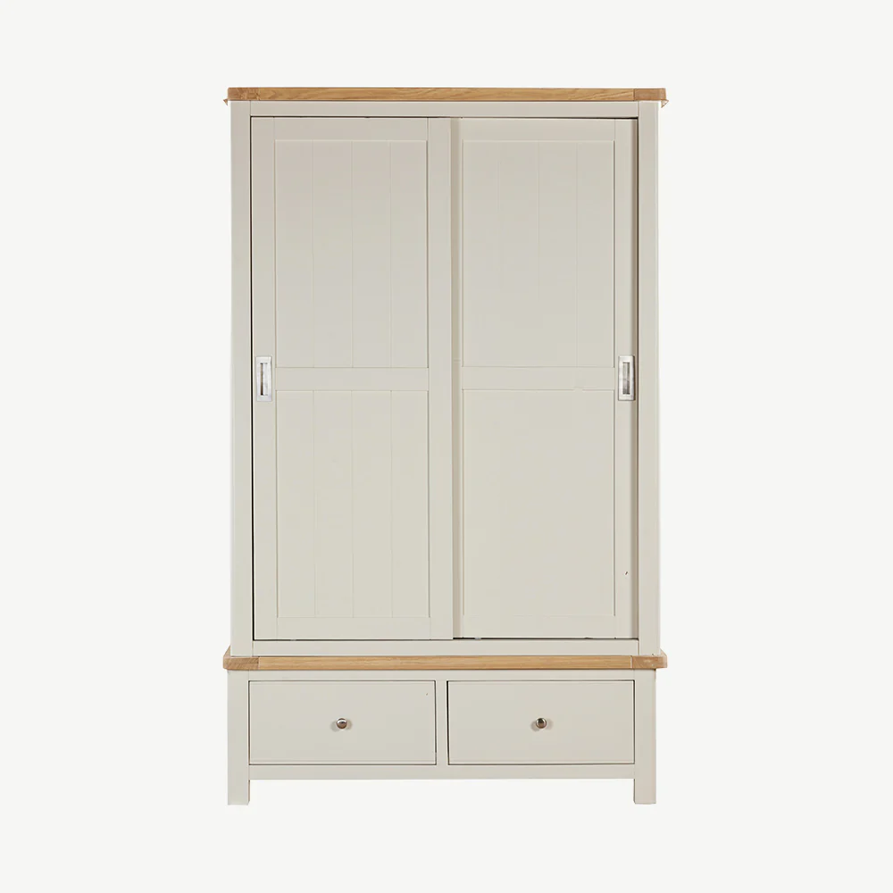Rutland Painted 2 Drawer Wardrobe - Image 2
