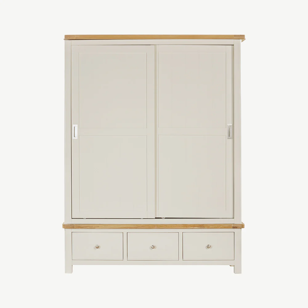 Rutland Painted 3 Drawer Wardrobe - Image 3