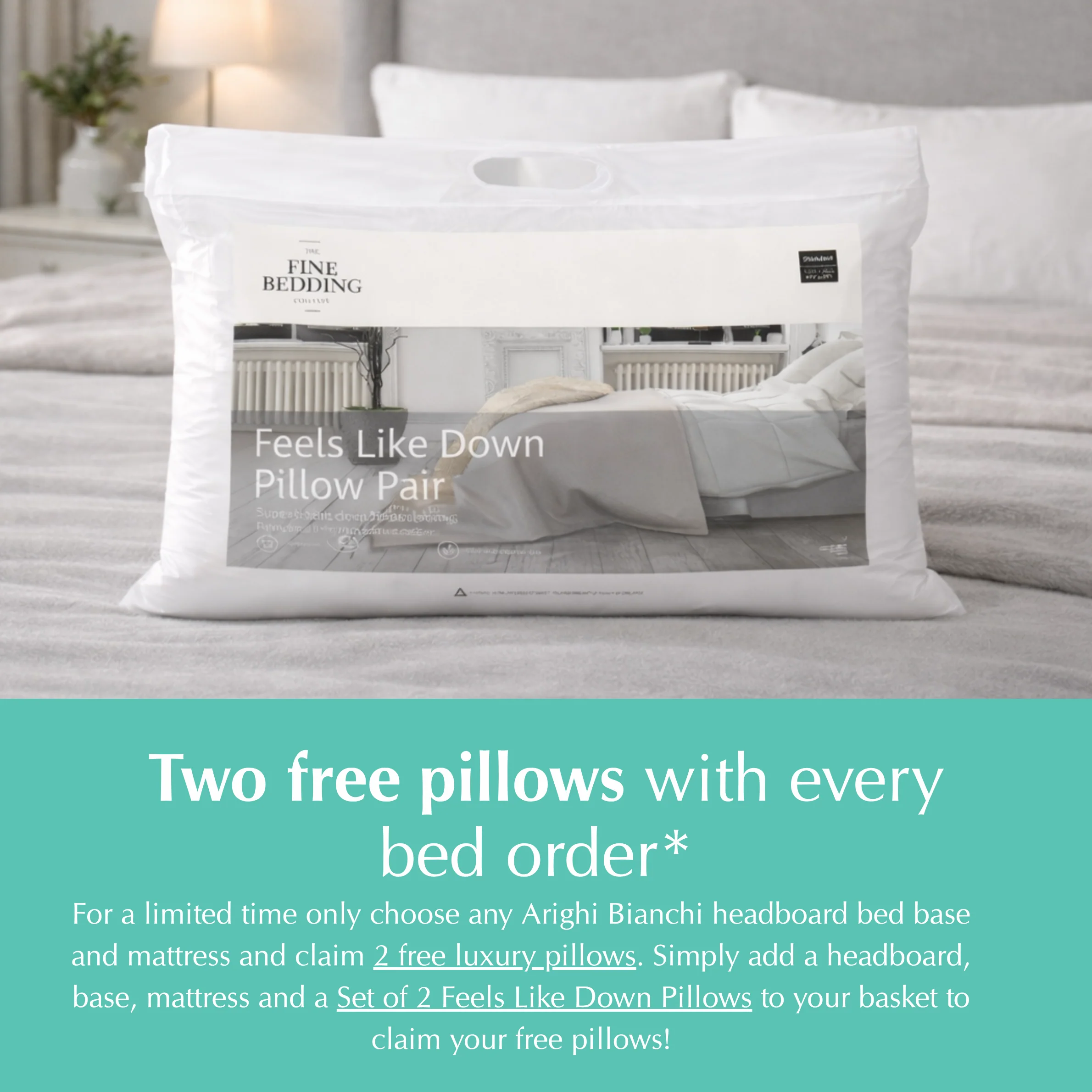 Set of 2 Feels Like Down Pillows