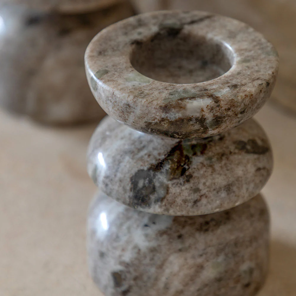 Set of 2 Marble Candlesticks - Image 6
