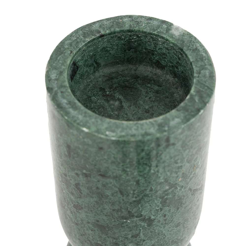 Set of 2 Sculpted Marble Candlestick - Image 2
