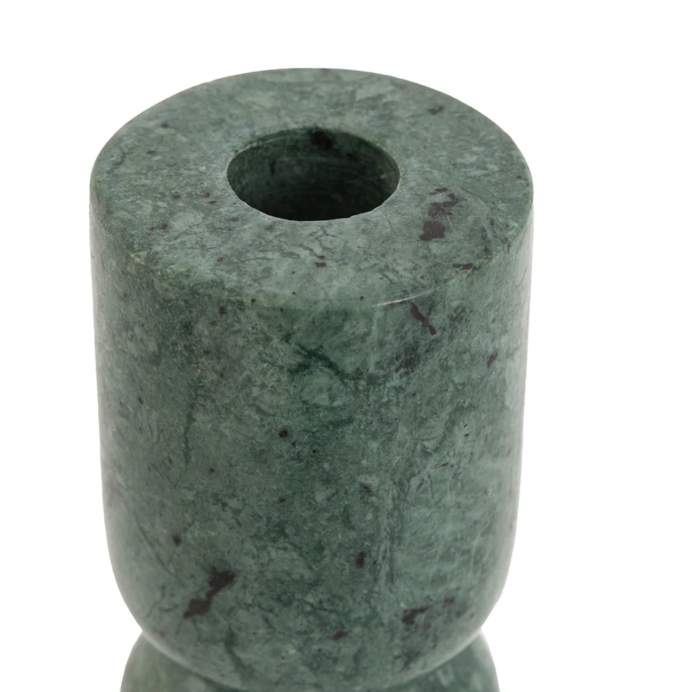 Set of 2 Sculpted Marble Candlestick - Image 3
