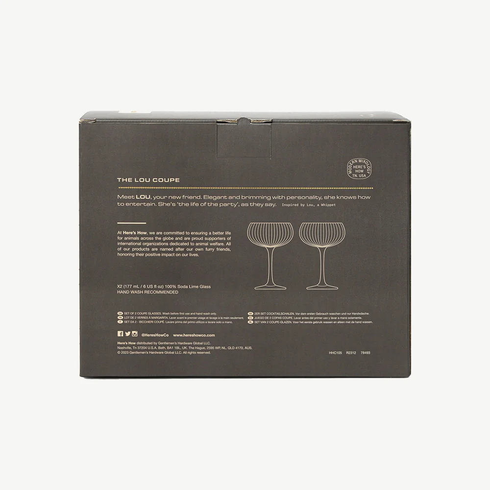Set of 2 The Lou Coupe Cocktail Glasses - Image 10