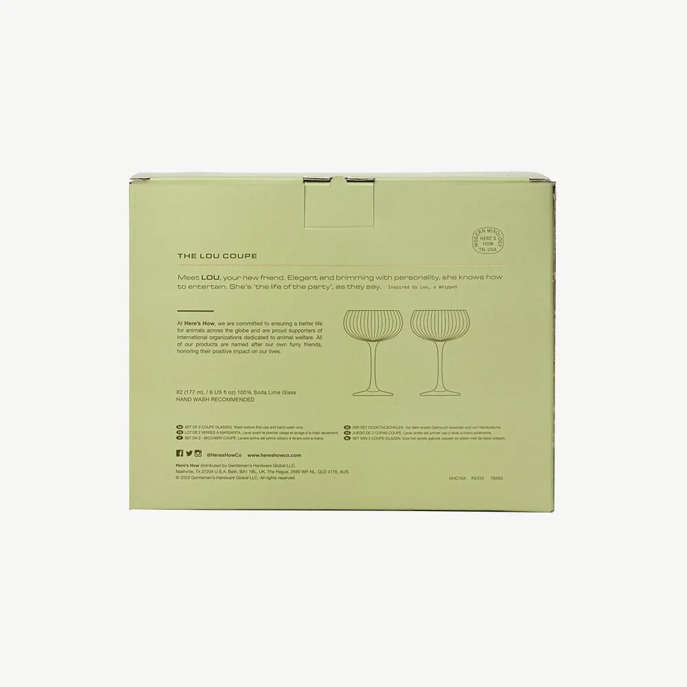 Set of 2 The Lou Coupe Cocktail Glasses - Image 14