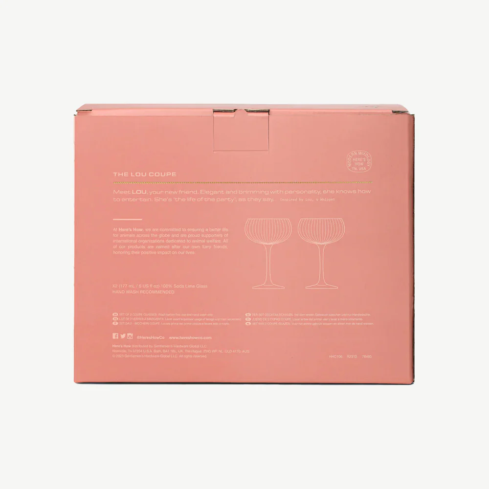Set of 2 The Lou Coupe Cocktail Glasses - Image 5