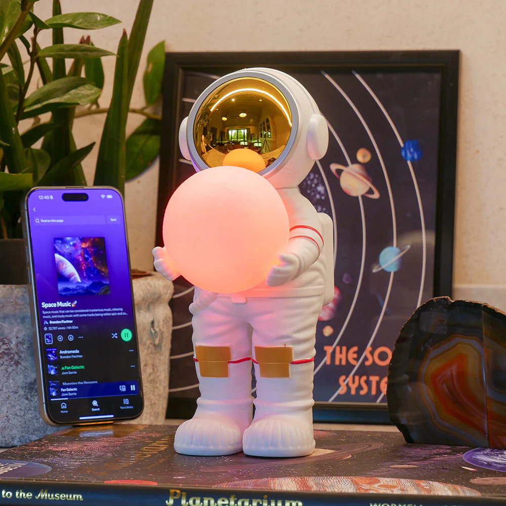 Space Sound Bluetooth Speaker & Mood Light - Moon - Image 3