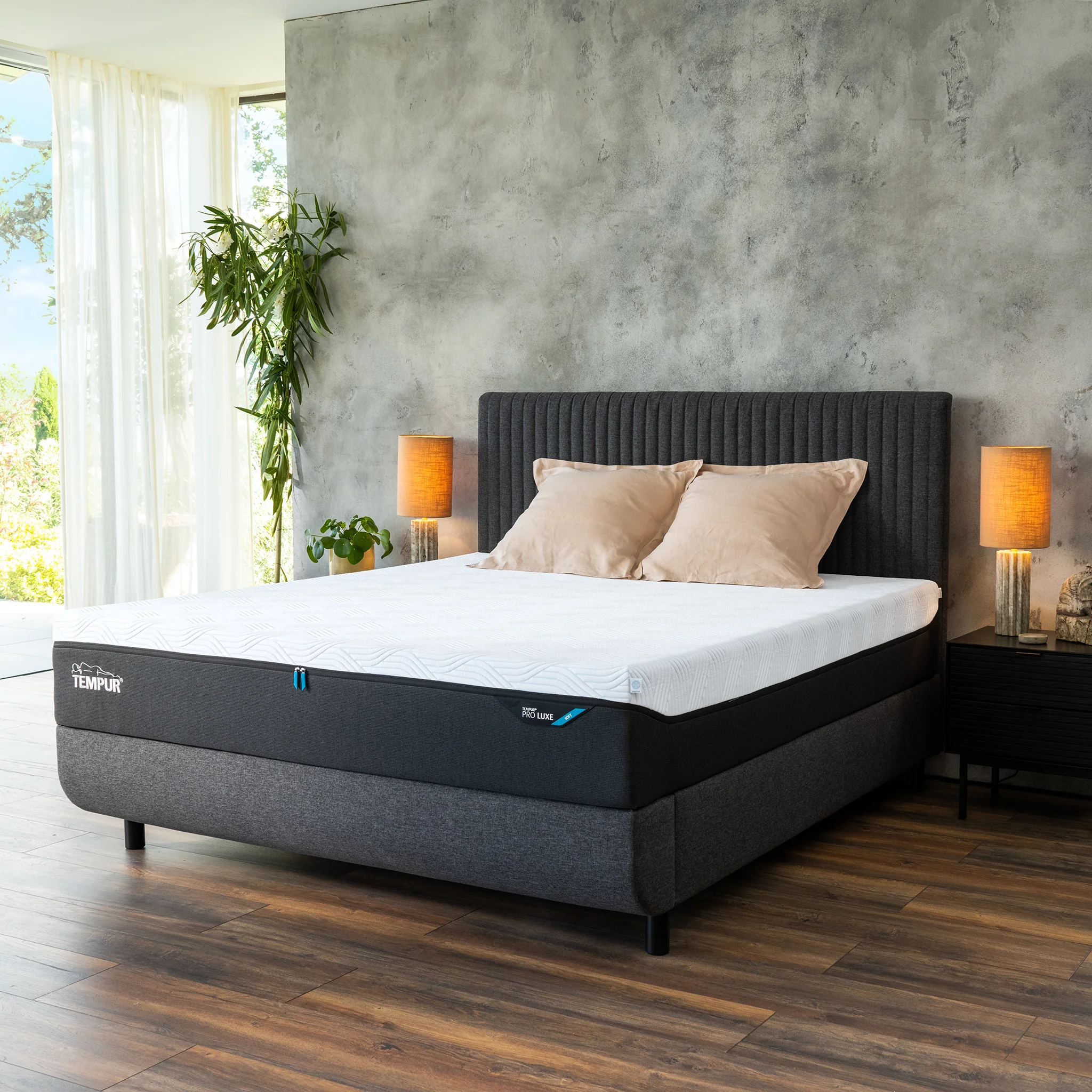 TEMPUR® Arc Static Bed with Vertical Headboard