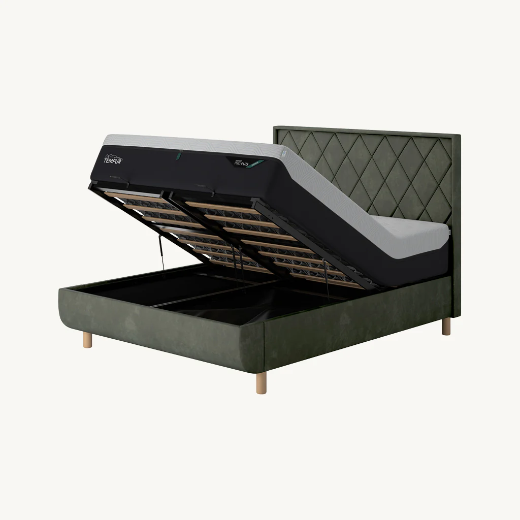 TEMPUR® Arc Ottoman Bed with Quilted Headboard - Image 5