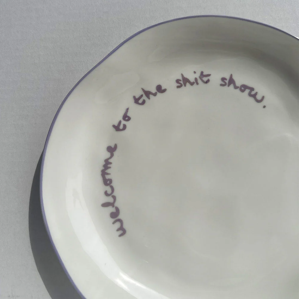 "Welcome to the shit show" Lilac Decorative Plate - Image 8
